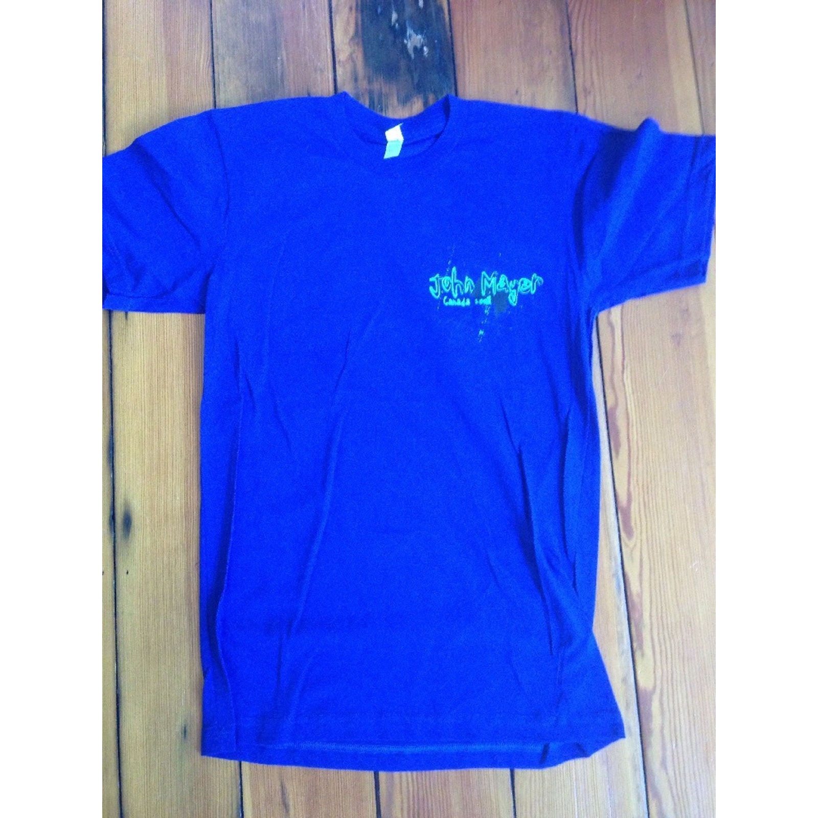 John Mayer Canada 2007 Canadian Tour Concert Shirt American Apparel Usa Made S